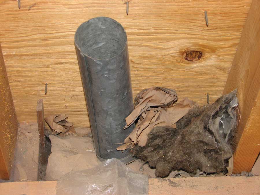 What little insulation the attic has is worn out.